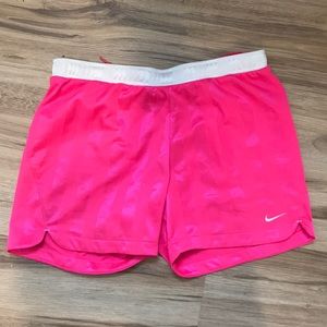 Hot pink nike athletic shorts